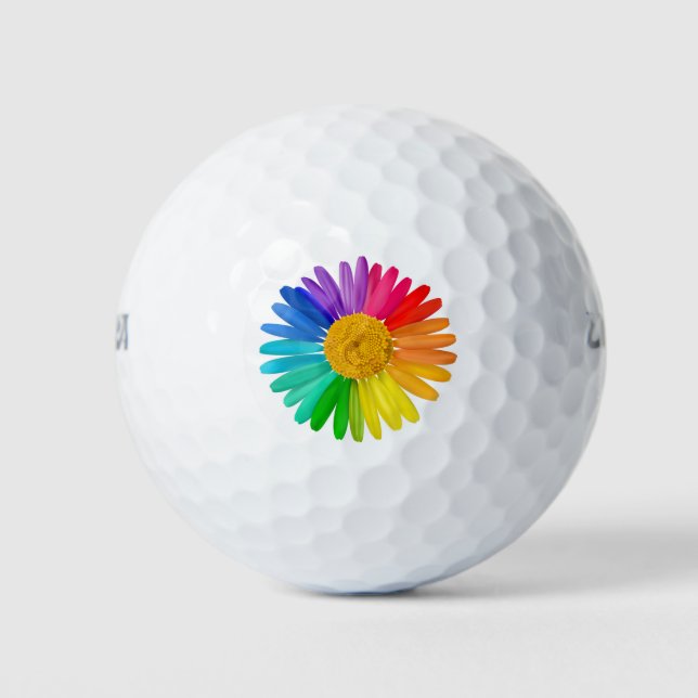 Rainbow Flower Golf Ball (Front)