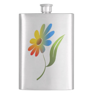 RAINBOW FLOWER HIP FLASK