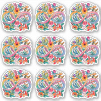 Rainbow Flower Infinity Symbol | Autism Acceptance