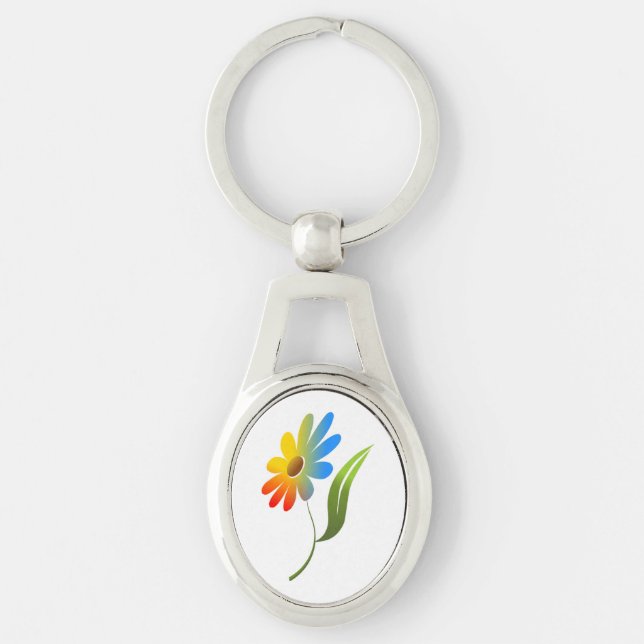 RAINBOW FLOWER KEY RING (Front)