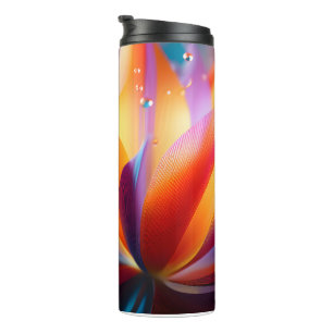 Rainbow Flower LGPTQ Thermal Tumbler