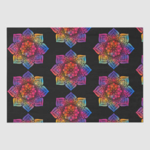 Rainbow Flower Mandala Tissue Paper
