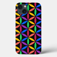 Rainbow Flower of Life Pattern Case-Mate iPhone Ca