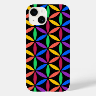 Rainbow Flower of Life Pattern Case-Mate iPhone 14 Case