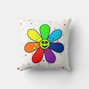 Rainbow Flower Pillow
