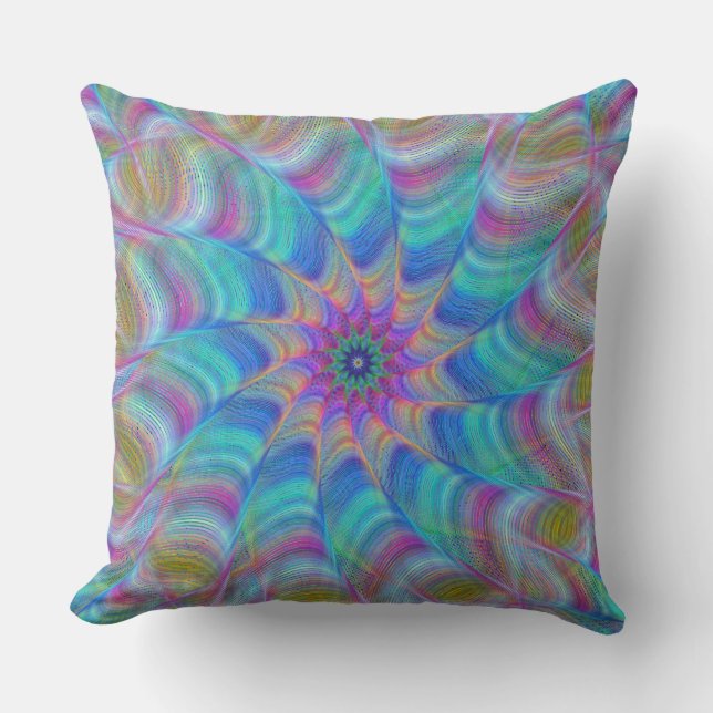 rainbow flower pillow (Front)