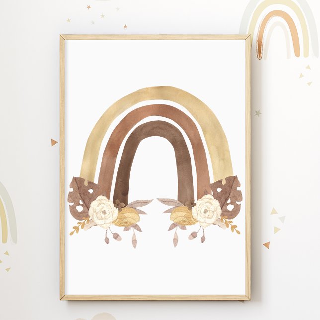 Rainbow Flower Poster Kids Room Print (Creator Uploaded)