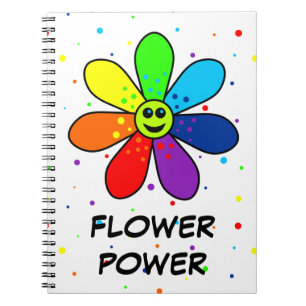Rainbow Flower Power Notebook