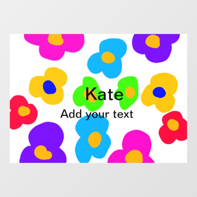 Rainbow flower pride love add name text lqbtq abst (Sheet)