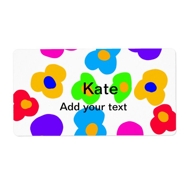 Rainbow flower pride love add name text lqbtq abst (Front)