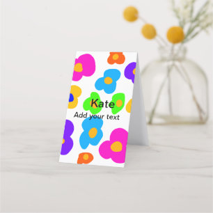 Rainbow flower pride love add name text lqbtq abst appointment card