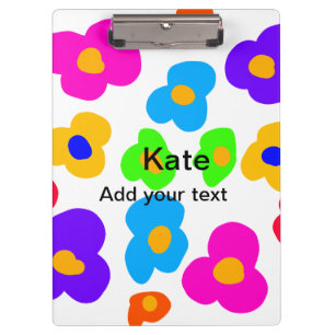 Rainbow flower pride love add name text lqbtq abst clipboard