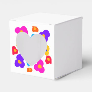 Rainbow flower pride love add name text lqbtq abst favour box