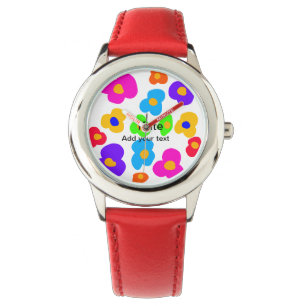 Rainbow flower pride love add name text lqbtq abst watch