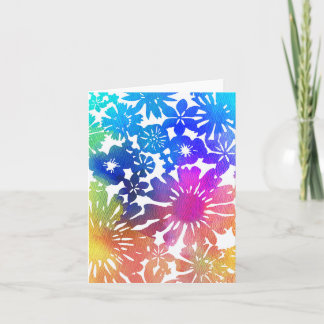 Rainbow Flowers Card