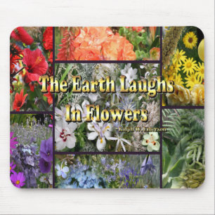 Rainbow Flowers - Earth Laughs by Emerson Mouse Pad