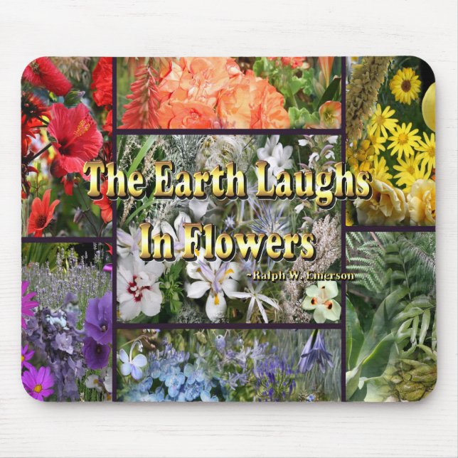 Rainbow Flowers - Earth Laughs by Emerson Mouse Pad (Front)