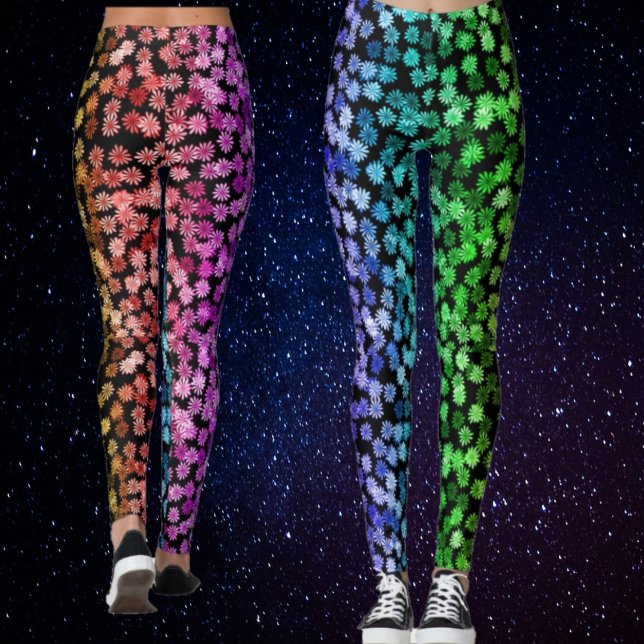Rainbow Flowers Leggings (Creator Uploaded)
