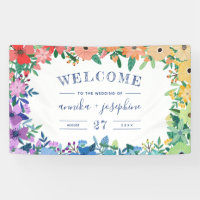 Rainbow Flowers LGBT Wedding Welcome