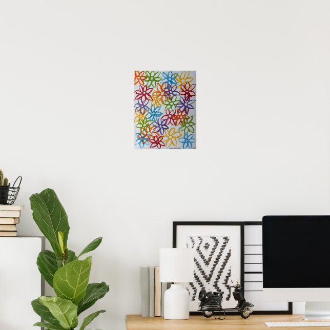 Rainbow Flowers - Print (Home Office)