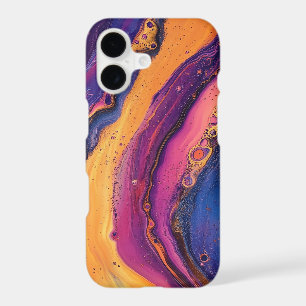 Rainbow Fluid Pour Purple & Orange Colourful