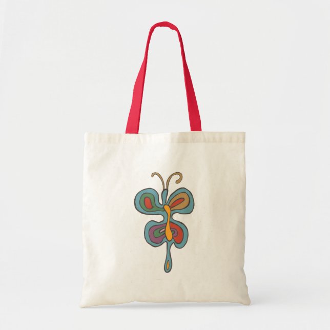 Rainbow Flutterfly Tote Bag (Front)
