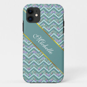 Rainbow Foil ZigZag Pattern iPhone 11 Case