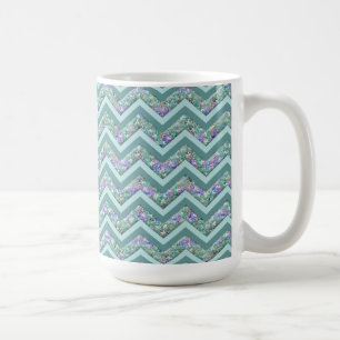 Rainbow Foil ZigZag Pattern Coffee Mug