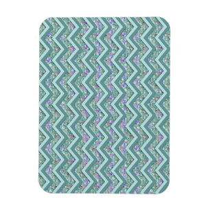 Rainbow Foil ZigZag Pattern Magnet