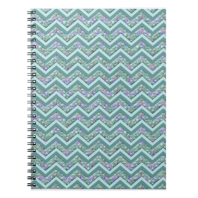 Rainbow Foil ZigZag Pattern Notebook (Front)