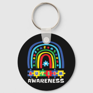 RAINBOW FOR AUTISM Brilliant and Autistic shirt. G Key Ring