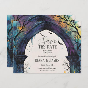 Rainbow Forest Castle Arch Pagan Handfasting Save The Date