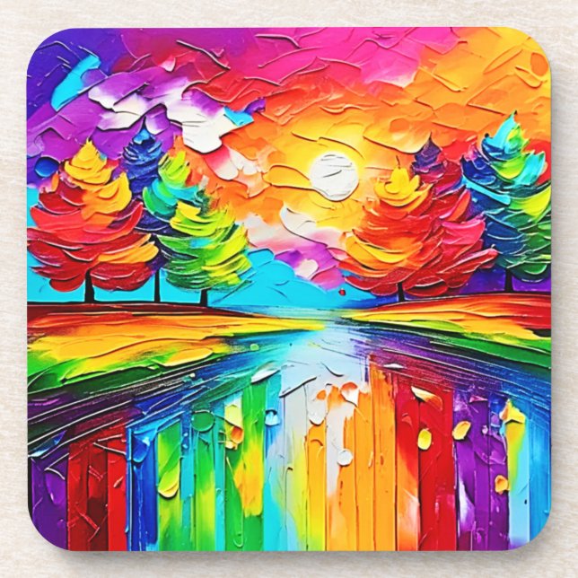 Rainbow Forest Sunset Dreams Coaster (Front)