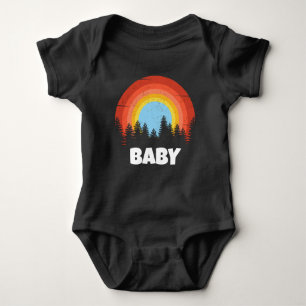 rainbow forest sunset nature baby customisable baby bodysuit