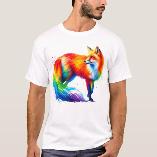 Rainbow Fox T-Shirt (Front)