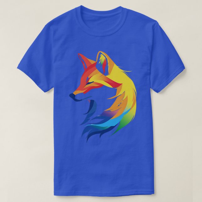 Rainbow Fox T-Shirt (Design Front)