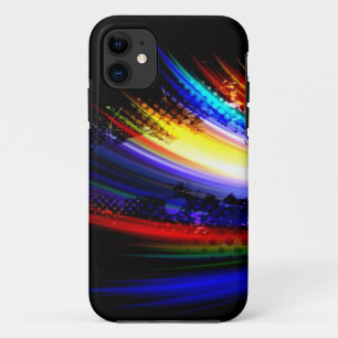 Rainbow Fractal Art Splatter Design iPhone 11 Case