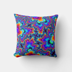 Rainbow Fractal Cushion