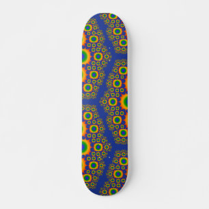 Rainbow Fractal Design: Custom Skateboard