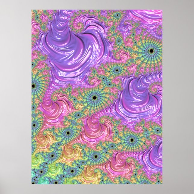 Rainbow Fractal Poster (Front)