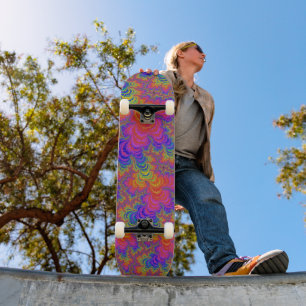 Rainbow Fractal Skateboard