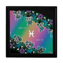 Rainbow Fractal Zodiac Sign Pisces