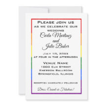Rainbow Frame Wedding Invitation