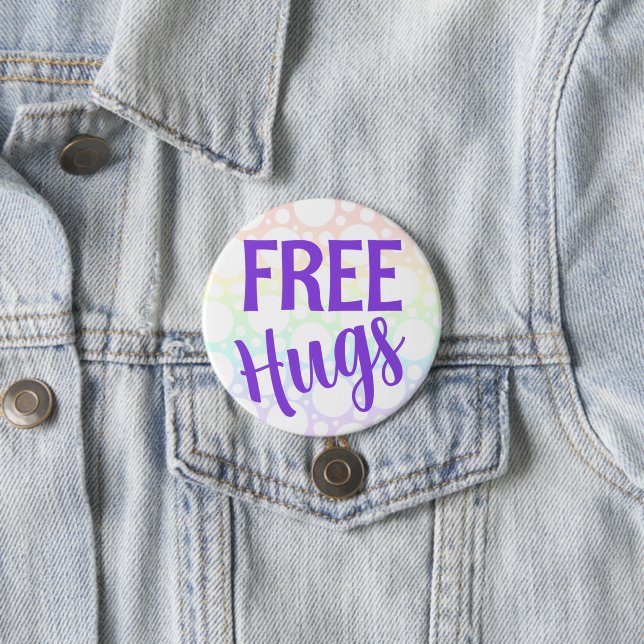 Rainbow Free Hugs Button (In Situ)