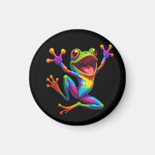 Rainbow Frog  Magnet