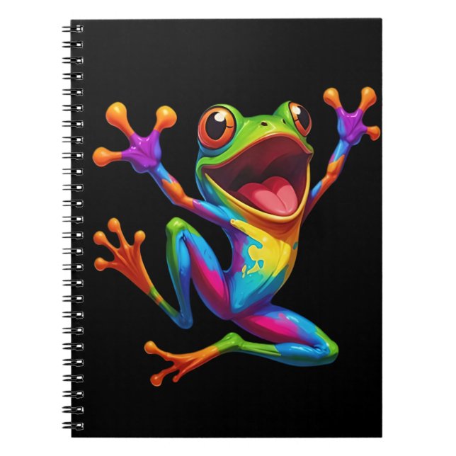 Rainbow Frog  Notebook (Front)