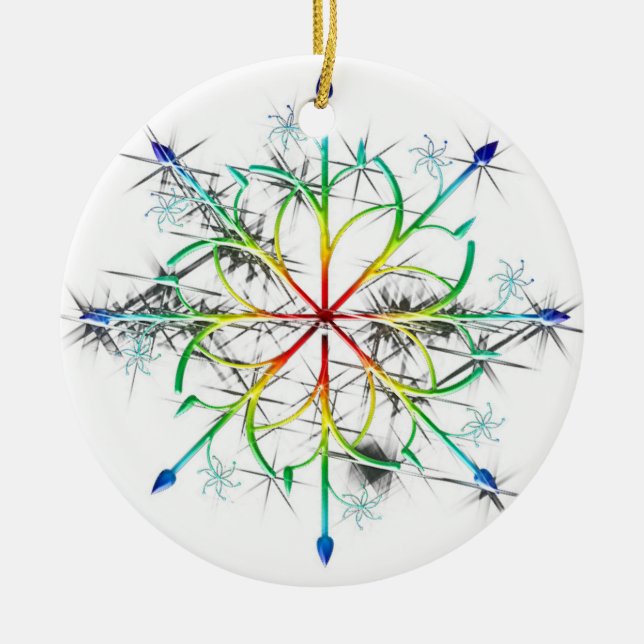 Rainbow Frost 2 Ornament (Front)