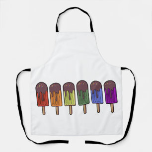 Rainbow Frozen pop Parade Apron