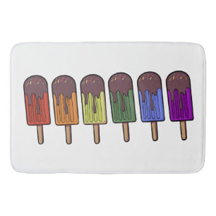 Rainbow Frozen pop Parade Bath Mat