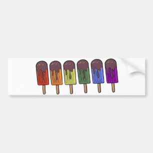 Rainbow Frozen pop Parade Bumper Sticker